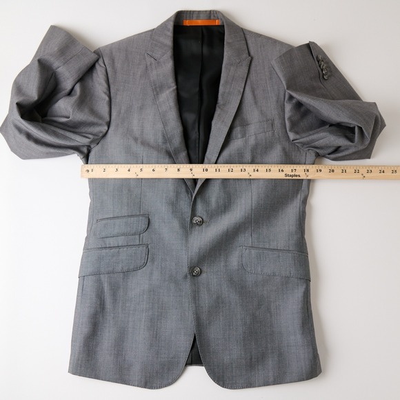 Ben Sherman Blazer Mens 38S Tailored Two Button Sport Coat Suit Jacket Modern - Picture 3 of 12